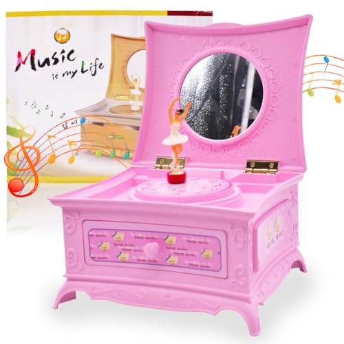 KNBMCAV Carillon per Pianoforte,Scatola Musicale Portagioie con Ballerina Roteante, La Decorazione della Scrivania Regalo di Compleanno di San Valentino di Natale, Collezionisti Ornamento