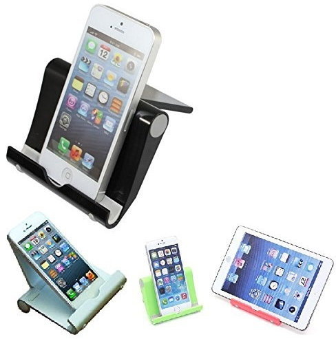K-S-Trade Compatibile con AGM Note N1 Supporto da Tavolo Dock Nero, Forte, Leggero E Compatto Multi-Angolo Basamento Smartphone Fold-up Stazione