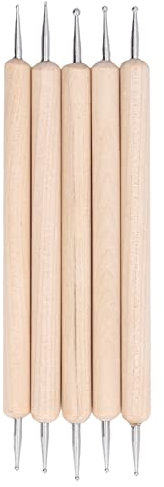 VOBOR Dotting Pen, 5 Stück Nail Art Dotting Tools, Punktierung Stift Marbleizing Werkzeug Nagel Pinsel, Nägeldesign Punktierwerkzeug für DIY Malerei Nägel Design