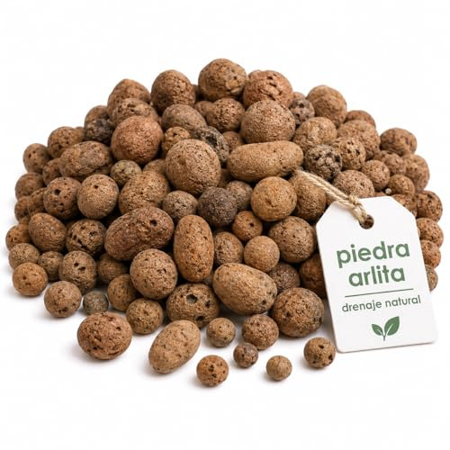 Flornatur Arlita Expandida para Plantas | Bolitas para Macetas y Jardines| Arlita para Drenaje | Forma de Bolas | Tierra Húmeda para Suelo (6 Sacos 50 litros)