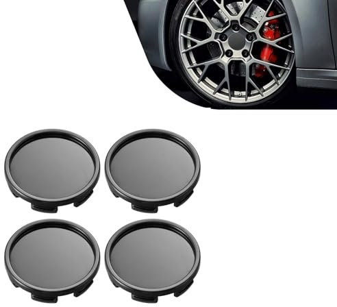 Fokroin 4 Piezas Universal Tapas de Rueda, Od 58Mm ID 55Mm Tapas De Rueda De Centro, Tapas para Llantas, Tapas Llantas, Centro Centrales Tapacubos, para Centro De Rueda Accesorios