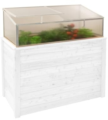 WESTMANN Aluminium Frühbeetaufsatz Genus 100 95x62x41 cm Silber Hochbeet