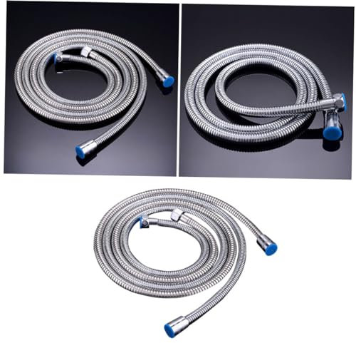 ETHZZLE Edelstahl Duschschlauch 150 Cm Mit Einsatz Flexibler Duschschlauch Für Badezimmer Knickfest Und Rostbeständig Hochwertige Brauseschlauch Für Komfortable Nutzung