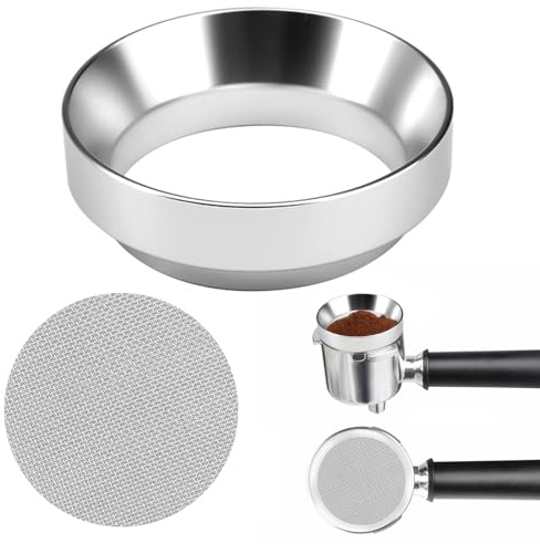 Kaffee Dosierring 51mm, Barista Zubehör Magnetischer Siebträger Dosierring | Espresso Trichter aus Aluminiumlegierung Dosiertrichter, für Siebträger Brühschüssel Kaffeepulver Exakten Abfüllen