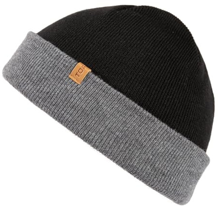 TOP-EX Fisherman Beanie 80% Merinowolle Doppellagige Wintermütze M/L-XL/XXL | PolarWool™ weich, atmungsaktiv, doppellagiger Schutz, umschlagbarer Trawler-Stil, M/L & XL/XXL, Laufen, Ski, Wandern, Alltag