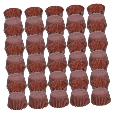 LABRIMP 500 piezas Unidades Mini Moldes para Magdalenas Papel Antigrasa Natural Pequeños para Hornear Cupcakes Bodas Cumpleaños Showers y Fiestas