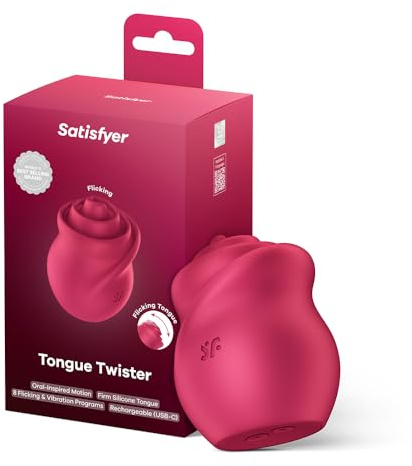 Satisfyer Tongue Twister | Klitoris Vibrator Silikon | wasserdicht (IPX7)