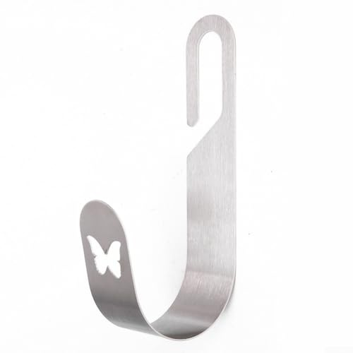 Zilimontt Colgador de manguera de jardín de acero inoxidable para montaje en pared, gancho de tubería de agua resistente para almacenamiento al aire libre, soporte de manguera resistente al óxido para