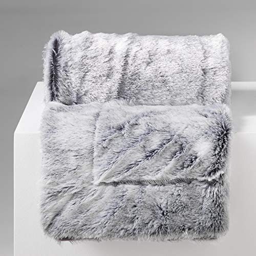 douceur d'Intérieur Plaid 180 x 220 cm Imitation ANTARTIC GRÅ