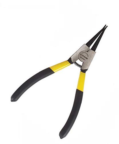 SUPERTOOL Sprengringzange, Mini-Spitzzange, gerade, gebogen, intern/extern, Sicherungsringzange für Heimwerker und Holzbearbeitung (33 cm, außen gerade)