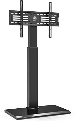 FITUEYES Universal TV Stand with Iron Base for 32-75 Inch, Tall TV Floor Stand with Swivel & Height Adjustable Mount, Max VESA 600x400mm Holds 40kg Black