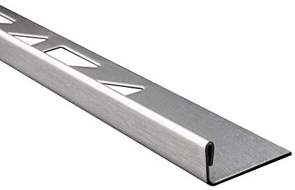 5x L-Profil Edelstahlschiene Fliesenschiene Fliesenprofil L250cm 8mm gebürstet