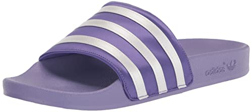 adidas Originals Damen Adilette Slides, Magic Lilac/White/Purple Rush, 11