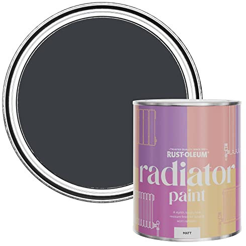 Rust-Oleum Grey Heat Resistant Radiator Paint in Matt Finish - Graphite 750ml (SHDRCT1146)
