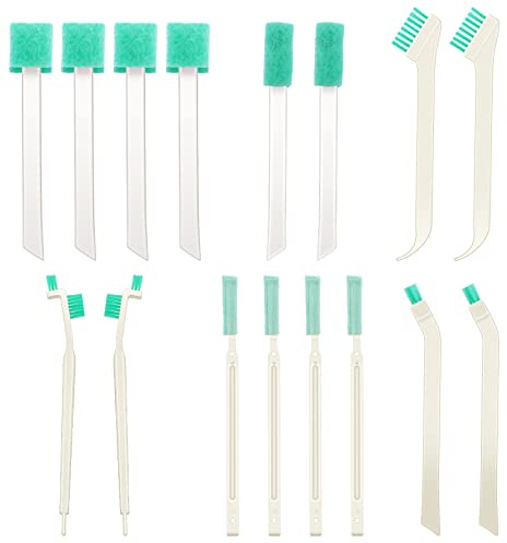 XINRUI 16 Pcs Small Household Cleaning Brushes, Deep Detail Crevice Cleaner Brush Crevice Cleaning Tool 8 in 1 Cleaner Brush for Small Holes Corner Space Keyboard Bottle Tile