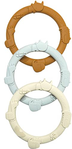 Loulou Lollipop Wild Teething Ring Set (Ginger Honey)
