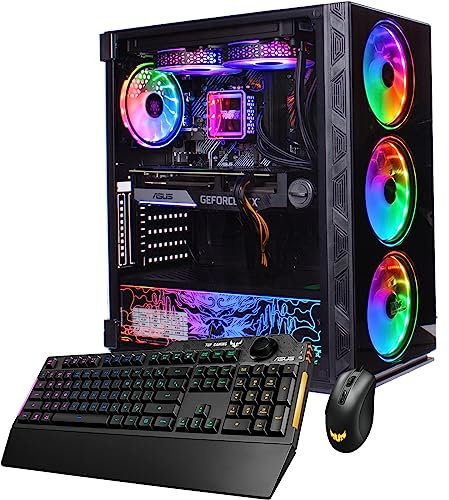 Veno Scorp Gaming PC i5 12400F 4.40GHz / 32GB 3200 MHZ RAM/RTX 3050 8GB / 512GB NVME SSD / 750W 80+ GOLD PSU/NEONZILLA 4 x ARGB Fans/WiFi/Windows 11,Asus Gaming K1 Keyboard and M3 Mouse.