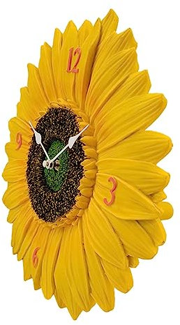 JISADER Orologio da Parete Girasole Orologio da Parete per Esterni da Giardino