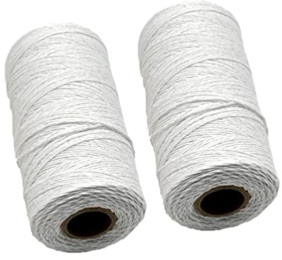 2 Rollen 1 Mm Weißes Kettgarn Aus Reiner Baumwolle Zum Weben Von Teppichen Gobelin Schlingengarn