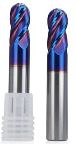 1 STÜCK HRC65 4 Flöten Kugelfräser Hartmetallschneider CNC Fräser Fräser Werkzeug R0.5mm-10mm for Metall Stahl (Size : R2.5 * 10*D5*50L)
