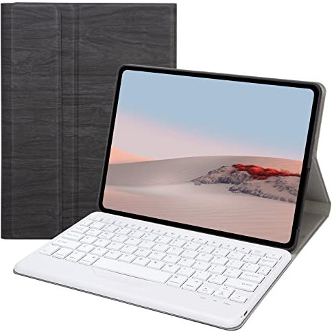 VLEAQC Custodia con Tastiera per Microsoft Surface Go 3 10.5 /Go 2 2020 10.5 /Go 2018 10, Tastiera Bluetooth Wireless Staccabile, Copertina Folio Sottile e Leggera, Sottile e Leggera,Bianca
