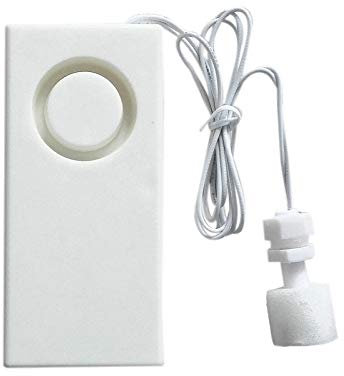 Eighosee Water Leak Detector Alarm 130dB Capacitive Sensor 1m Range White Battery Powered Touch Control