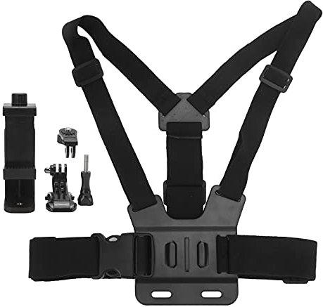Qivine Phone Chest Mount Kit, Harness and Backpack Shoulder Strap, Phone Chest Harness Holder for Filming Video, Running Belt or Armband for Workout, Chest Strap for Camera iPhone
