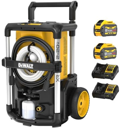 Dewalt DCPW1600Y2 - Kit idropulitrice senza spazzole 2X20V MAX 1600 PSI con FLEXVOLT (12 Ah