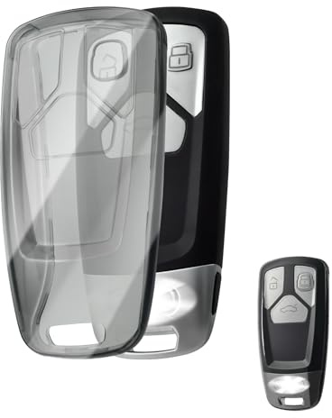 OFFCURVE Schlüsselhülle Transparent Autoschlüssel Hülle, Schlüsselcover Schlüsselgehäuse für Audi A3 A4 A5 A6 A7 A8 Q2 Q3 Q5 Q7 S4 S5 S7 S8 SQ5 SQ7 R8 RS4 RS5 RS TT TTS TTRS B9 D5 F5