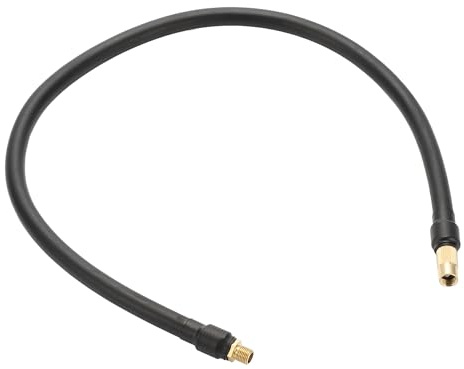 Motoforti Tubo De Extensión Para Inflador De Neumáticos 1Pc 60cm M8X0.8 | Universal, Negro, Dorado, Goma, Metal, Conexión Rápida, 10mm Diámetro Exterior, 0.305inx32TPI