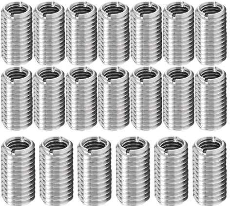 OMIGA 20 Stück Gewindehülse M8 auf M6 Edelstahl Einschraubmutter | Threaded Inserts Gewindeeinsatz für Möbelprojekte Automobilen Dampfturbinen Mechanischen Geräten