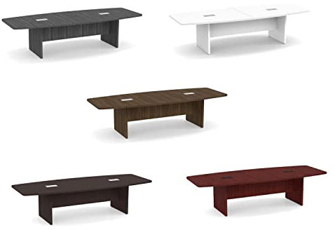 Moderne Tischbein-Ösen, für Konferenzräume, Rennstrecken-Form, Schreibtisch, mehr Leistung, Meeting, Sitzungssaal, Büro, hochwertige Möbel, Holz (Mahagoni), 3 m