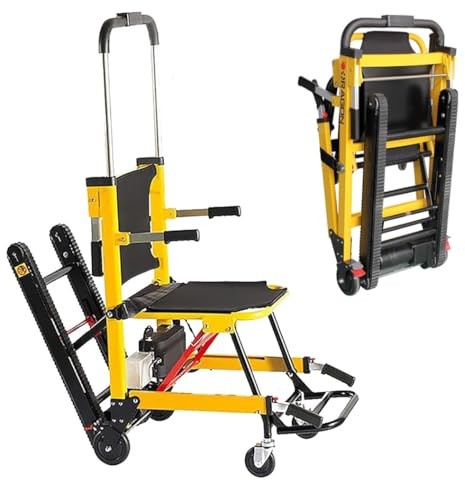 FANGZHL Elektrische Treppenlifte,Leichter Faltbarer Treppenliftstuhl,Elektrischer Raupen-Treppensteiger,Für Ältere Patienten,Belastung 165 Kg,Aluminiumlegierung A