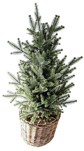 B & S Weihnachtsbaum Kunsttanne im Flechtkorb H 66 cm