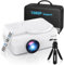 Neuer Beamer Full HD Bluetooth Projector Built-in DVD Player, Tragbare Mini DVD Beamer 350 Zoll Heimkino, 4K-Unterstützung, 28000LM 1080P, Kompatibel mit iOS/Android/TV-Stick/PS4/HDMI (201)