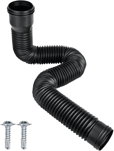 Fallrohr Erweiterungsset, Flexible Rundes Verlängerung Fallrohr Durchmesser 80/100 mm, Fallrohr Erweiterung von 47 bis 150 cm