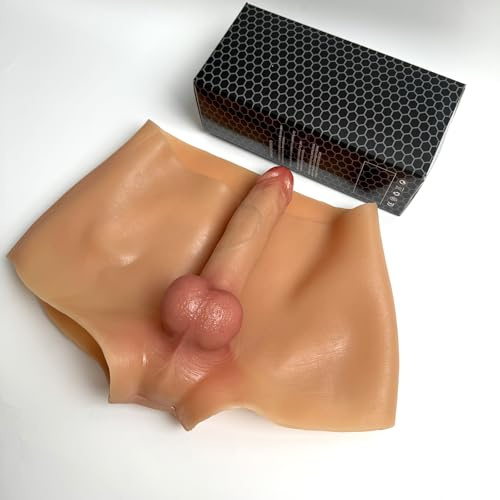 Dildo-Solid Panties, Ultra Elastic Silicone Wearable Panties Strap On Harness Transgender Clothing Adult Toys, Anal G Spot Vagina Stimulator Sex Toys for Lesbian Couples (M Waistline：62-110cm)