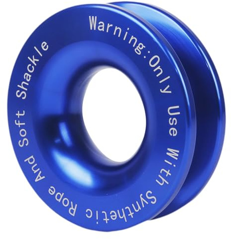 Soft Shackle Recovery Ring - 41,000 lbs Capacity | Heavy-Duty Snatch Block Pulley, Winch Accessories Kit for Trucks and Vehicles, Aluminum Alloy -Resistant Compatible Rings