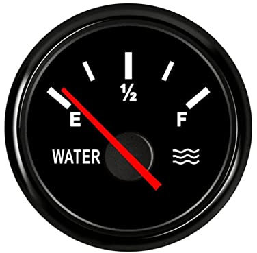 Medidor de Gasoil Deposito, 0-190 Ohm 240-33ohm Indicador de nivel de agua Medidor de nivel de combustible Sensor Indicador de combustible for barco marino Coche Camión,para vehículos recreativos y e