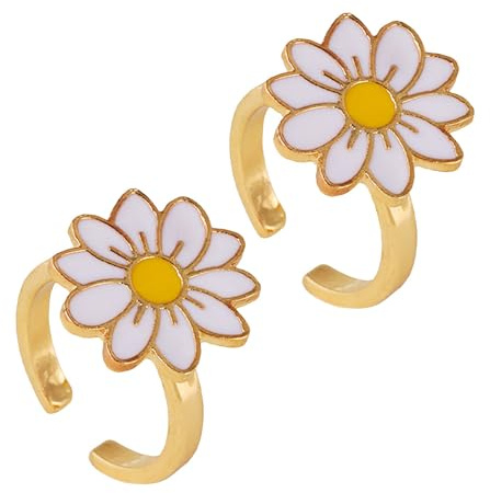 CHICAMPERA Bague Rotative Anti-Stress Bague Fidget Pour Femme Et Enfant Bijou De Soulagement D'Anxiété Lot De 2 Anneaux Léger Et Portable Pour Usage Quotidien