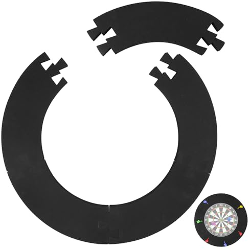 Anillo de protección para diana de dardos: diana envolvente, 5 segmentos, anillo de captura de dardos, anillo de recogida de dardos, borde para el garaje, protección de pared, 44 x 13 x 2,5 cm