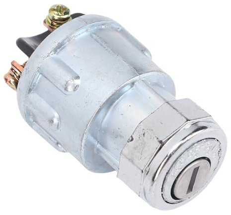 Aramox Interruptor de Encendido de 4 Posición con Llave, Universal, Material de Metal, para Automóvil, Montacargas, Camión, Tractor, Remolque, Terminal de Enggir Anular, Componentes de