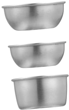 SOIMISS 3 pièces Ramequins Acier Inoxydable pour Assaisonnements Résistants Chaleur Coupelles à Sauce pour Maison et Restauration Grand Moyen Petit