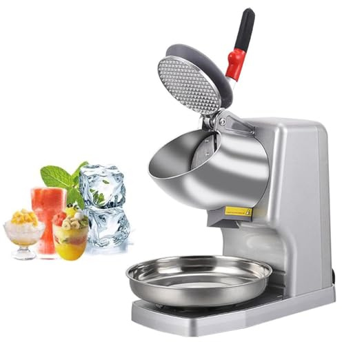 Tritaghiaccio elettrico – 8 lame in acciaio inox, ad alta efficienza, 99,8 kg/h, a prova di schizzi per uso domestico e commerciale