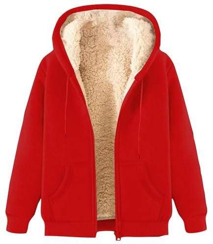KOG Fleecejacke Herren Winterjacke Warm Fleecejacken Fahrradjacke Solid Bekleidung Jungen übergangsjacke Windbreaker Teddyjacke Motorrad Jacke Trainingsjacke Warmes Teddyfleece Jacke Sportjacke