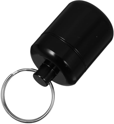 Sosoport Waterproof Metal Earplug Storage Small Earplug Organizer Case for Daily Use Office Hearing Protection with Keychain Design in Black