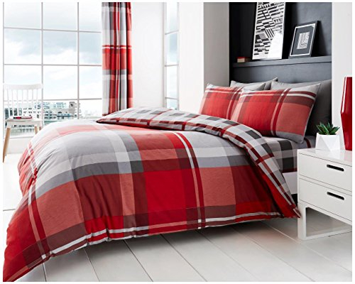 Gaveno Cavailia 11159612 Parure de lit Luxueuse avec Housse de Couette et taie d'oreiller en Polyester et Coton Rouge Double