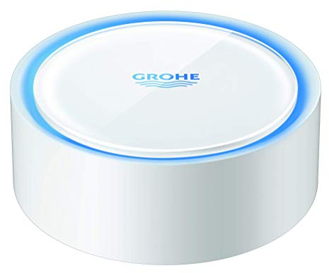 GROHE Sense, Intelligenter Wassersensor warnt vor Wasserleckagen (WLAN-fähig, automatische Warnmeldungen, Benachrichtigungen über App verwalten), weiß, 22505LN1