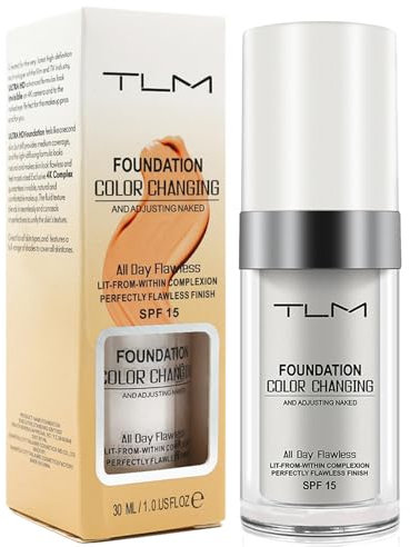 Concealer-Abdeckung, Makelloses Make-up für die farbwechselnde Grundierung, Warm Skin Tone Foundation, Feuchtigkeitsspendende Basis-Concealer für die Abdeckung von Nude Face (1 pcs)