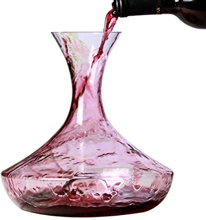 MYYINGELE Elegant Wine Decanter, Red Wine Carafe, Wine Accessories, Wine Gift, Hand Blown 100% Lead Free Crystal Glass 1200ML VOLUME Party, white